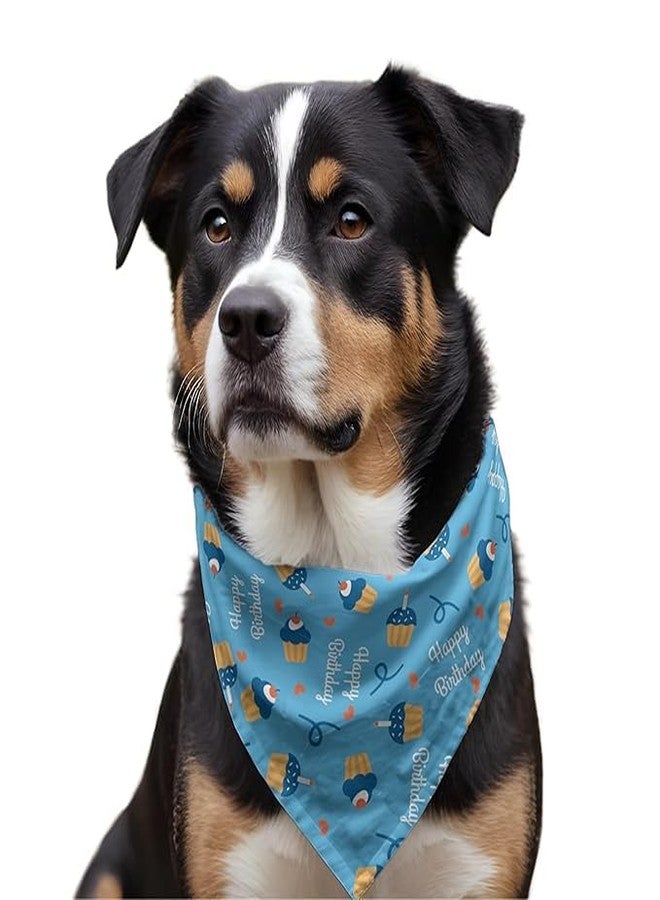 دبليو منديل للكلاب (مجموعة من قطعتين) | هذه المناديل الرائعة ذات التصميم الجميل هي الإكسسوار المثالي لتصفيف شعر الكلاب الكبيرة والمتوسطة والصغيرة. اربطها. (مقاس واحد، كب كيك + طوقان) - Image 3